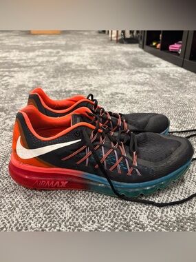 Nike Air Max 2015 Black White Bright Cremson Blue Athletic Running Shoes Mens 11